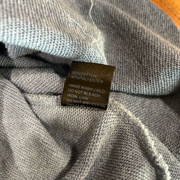 POL—Women's Blue Hoodie with Embroidered Details - Picture 6 of 7